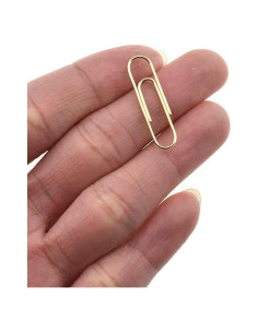 Clips de Papel Pesados HAHIYO 28 mm Oro Rosa 300 Piezas