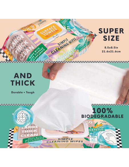 Toallitas de limpieza multiusos Juniper Clean 100 unidades cítricos