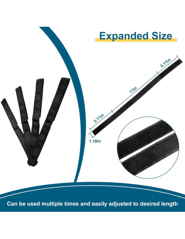 4 Correas de Sujeción Ajustables Ameri RYA-0006 para Hoverboard