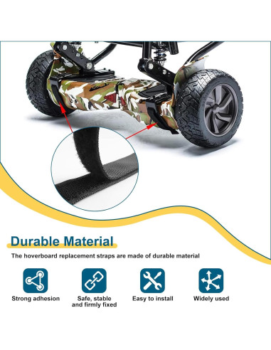 4 Correas de Sujeción Ajustables Ameri RYA-0006 para Hoverboard
