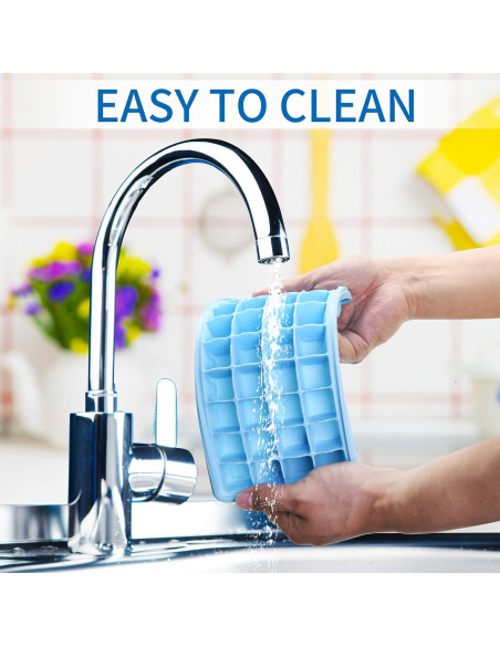 Bandeja de Hielo de Silicona CZWL&HG con Tapa y Cubo 36 Piezas