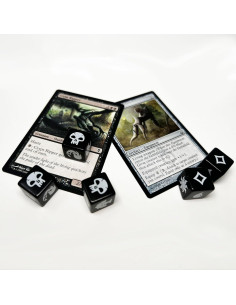 Conjunto de 16 Dados de Mana Citadel Black MTG Premium 2