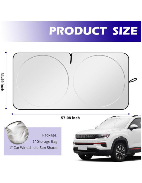 Sombra Plegable para Parabrisas YGDMD 145x80 cm Plata