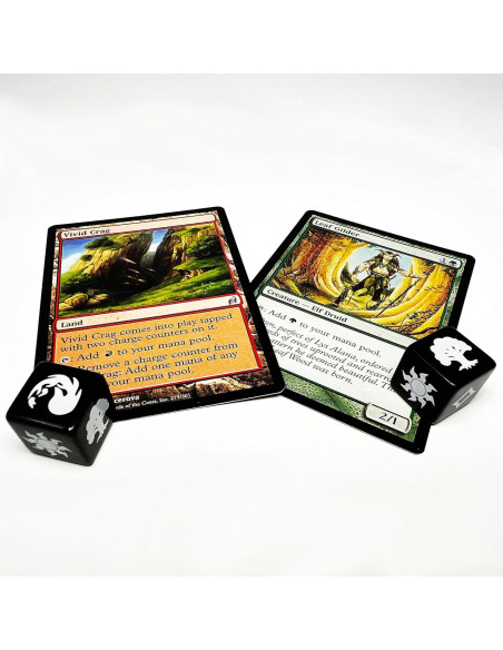 Conjunto de 16 Dados de Mana Citadel Black MTG Premium Conjunto de 16 Dados de Mana Citadel Black MTG Premium