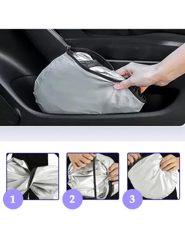 Sombra Plegable para Parabrisas YGDMD 145x80 cm Plata