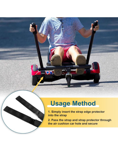 4 Correas de Sujeción Ajustables Ameri RYA-0006 para Hoverboard