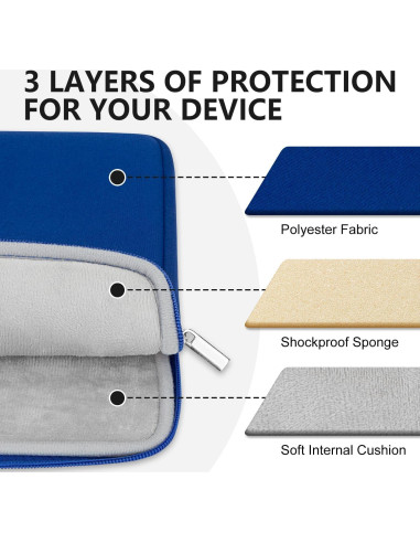 Funda Acolchada para Laptop HEDUGO 13-14" Azul Klein