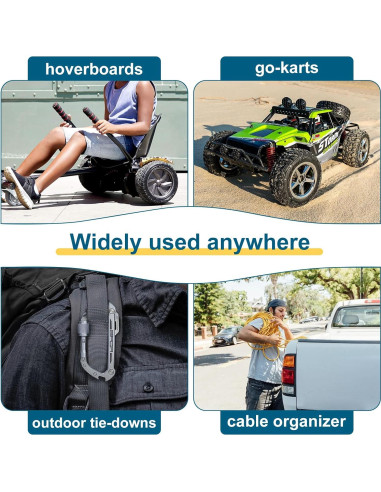 4 Correas de Sujeción Ajustables Ameri RYA-0006 para Hoverboard