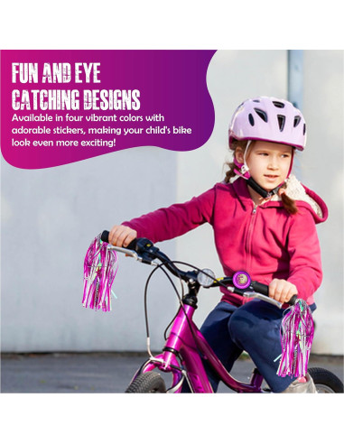 Timbre de Bicicleta Rivsli RSUS-BB06 Púrpura con Streamers