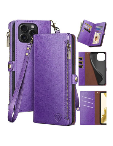 Funda XcaseBar para iPhone 16 Pro Max con billetera RFID