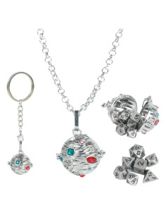 Conjunto de Dados Mini D&D MaiHONG 7PCS Metal Portátil