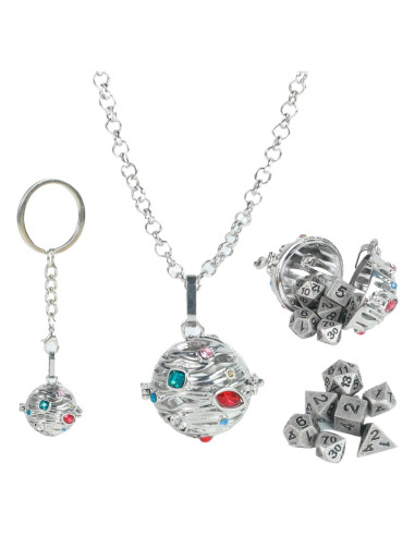 Conjunto de Dados Mini D&D MaiHONG 7PCS Metal Portátil