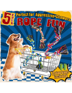 Juguete para Perros Forfon - Cuerda Resistente 3 Piezas + 2 Bolsas 2