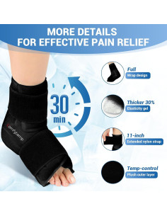 Funda de Hielo Grande Comfytemp para Tobillo y Pie - Alivio Rápido 2