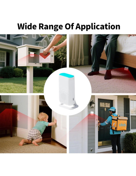 Alarma de Sensor de Cama MERLRR con 58 Melodías y Vibración