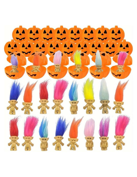 24 Muñecos Vintage de Suerte + 12 Cajas Caramelos Halloween