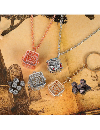 Conjunto de Dados Mini D&D MaiHONG 7PCS Metal Portátil