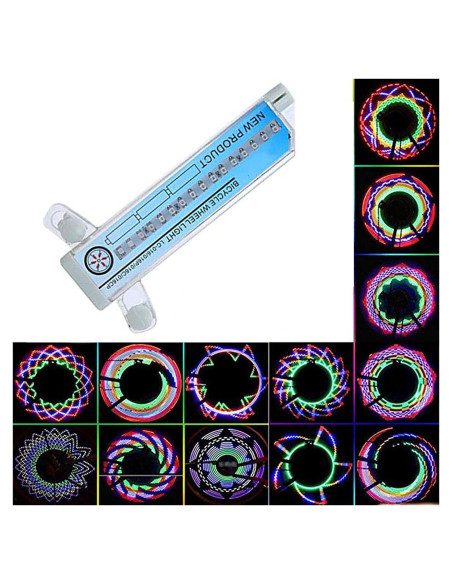Luz de Rueda de Bicicleta EOHMAK 32 LED 32 Patrones RGB