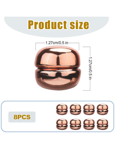 8 Alfileres Magnéticos para Hijab Dorados XIHIRCD - Multiusos