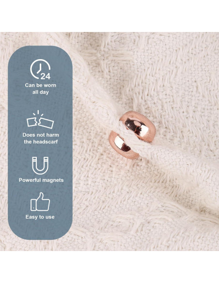8 Alfileres Magnéticos para Hijab Dorados XIHIRCD - Multiusos