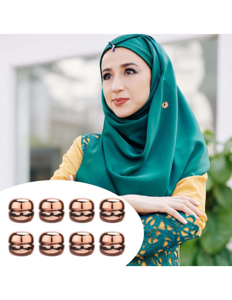 8 Alfileres Magnéticos para Hijab Dorados XIHIRCD - Multiusos