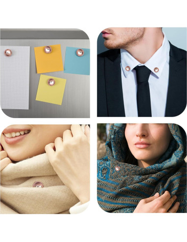 8 Alfileres Magnéticos para Hijab Dorados XIHIRCD - Multiusos