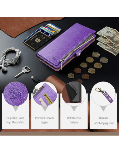 Funda XcaseBar para iPhone 16 Pro Max con billetera RFID