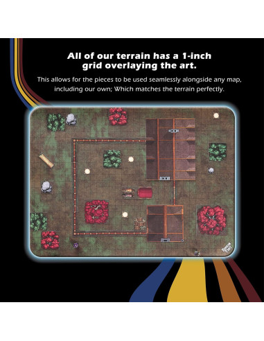 Dungeon Craft 1987 Games Paquete de Paredes 2D 60x84 cm