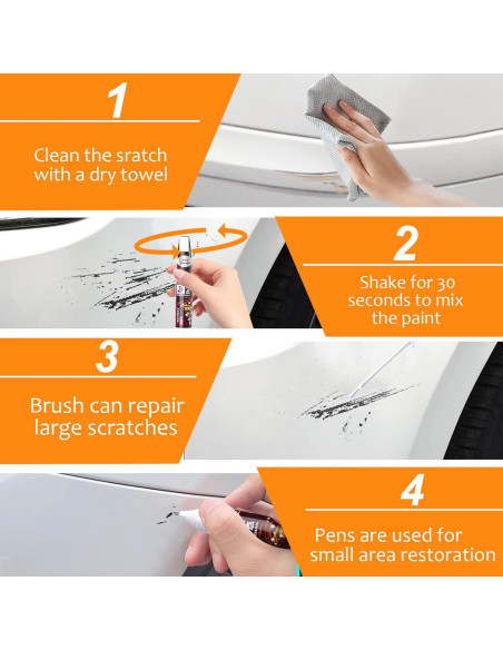 Bolígrafo de Pintura de Retoque Kcars 29.57 ml Negro Brillante