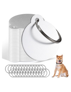 25 Etiquetas de Perro Personalizadas Sekonow 3.1cm Aluminio