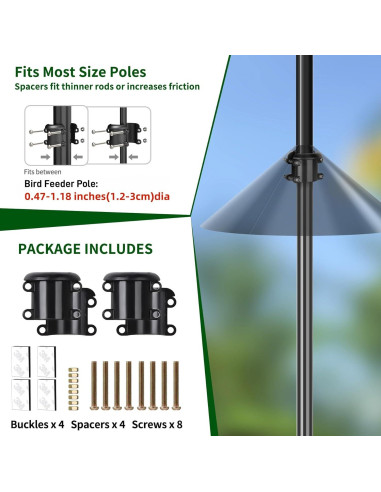 Paquete de 2 Sujetadores para Bafle de Ardilla HQBRO ABS