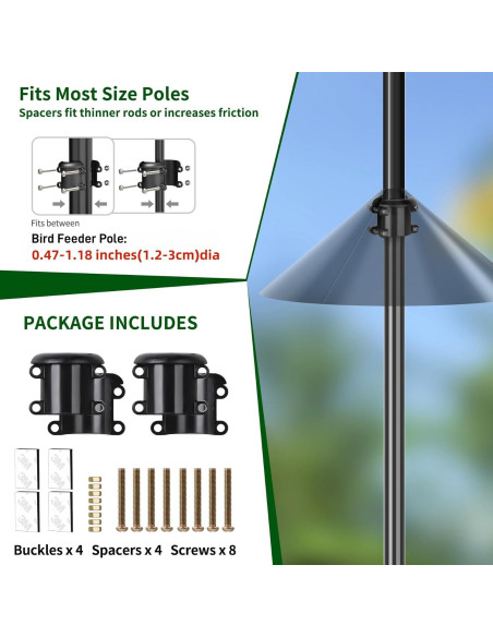 Paquete de 2 Sujetadores para Bafle de Ardilla HQBRO ABS