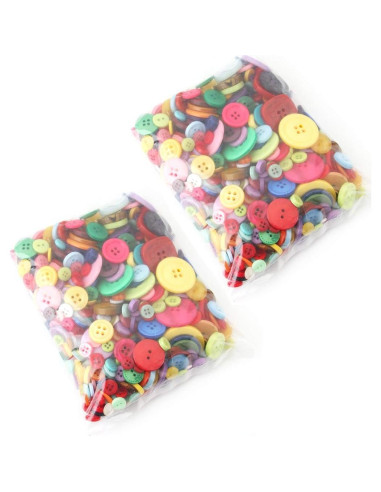Botones de Resina Coloridos Tosnail 2400 Piezas para Manualidades