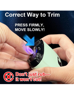 Cortador de Uñas Eléctrico Epinovo Recargable Verde 3 Velocidades 2