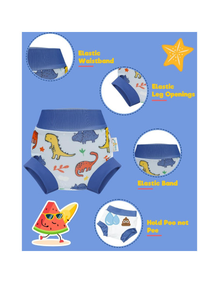 Pañales de Natación Reutilizables Babygoal 0-6 Meses