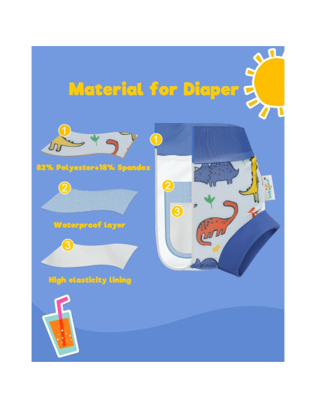 Pañales de Natación Reutilizables Babygoal 0-6 Meses