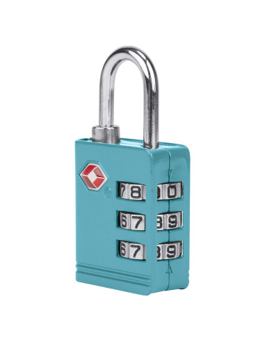 Candado de Equipaje Travelon TSA Aqua - Combinación 3 Dígitos