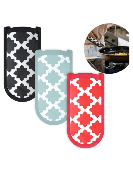 Cubiertas de Mango Caliente LYART 3 Piezas Algodón 15x8cm