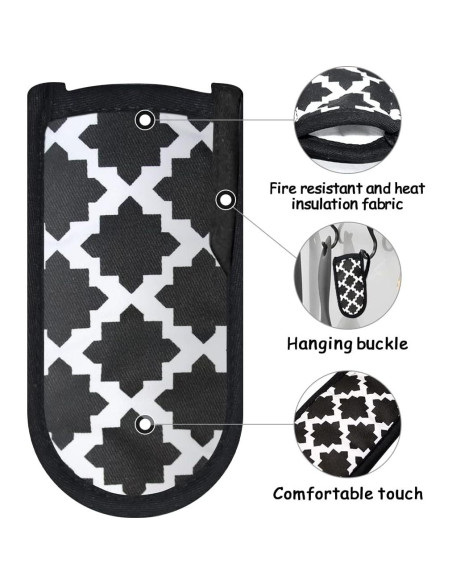 Cubiertas de Mango Caliente LYART 3 Piezas Algodón 15x8cm