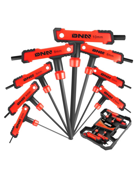 Juego de Llaves Hexagonales T-Handle 8 Piezas DNA MOTORING 2-10mm
