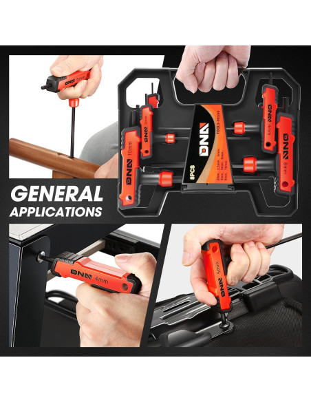 Juego de Llaves Hexagonales T-Handle 8 Piezas DNA MOTORING 2-10mm