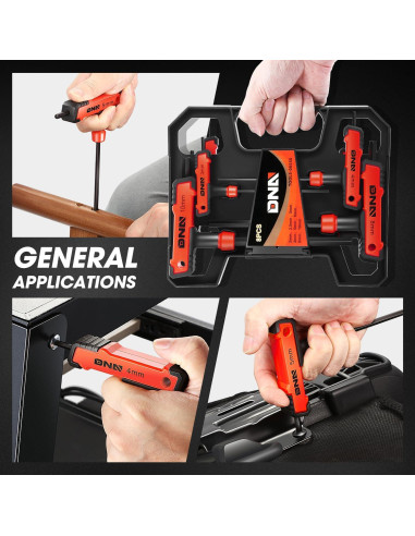 Juego de Llaves Hexagonales T-Handle 8 Piezas DNA MOTORING 2-10mm