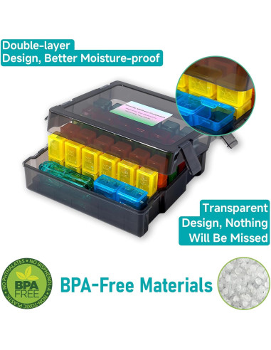 Organizador de Pastillas Mensual Bovintex 30 Días 2 Veces al Día