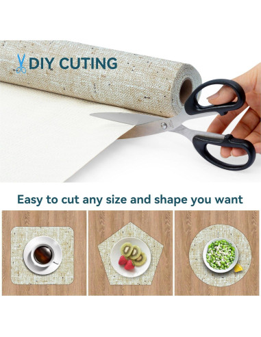 Forro de estantería no adhesivo DwellAid 30.48x152.4 cm beige