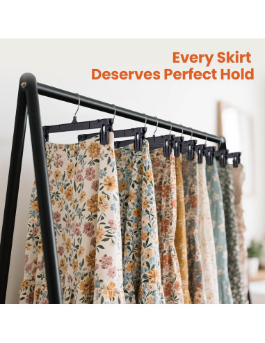 Perchas para Pantalones con Clips Antideslizantes HOUSE DAY - Paquete de 10