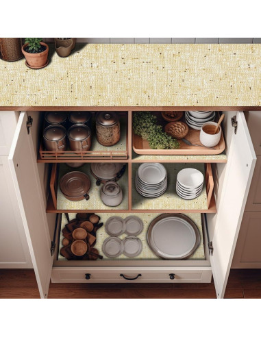 Forro de estantería no adhesivo DwellAid 30.48x152.4 cm beige