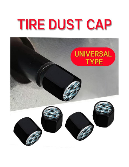 Tapas de Válvula de Neumático GMJzzx 4 Piezas Aluminio Tiburón Enojado