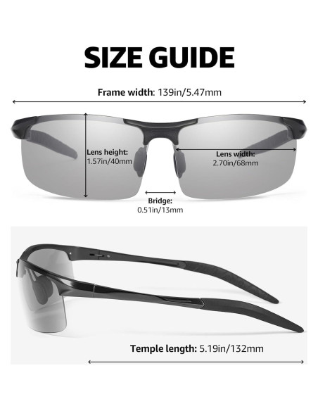 Gafas de Sol Polarizadas LVIOE CAT.2 para Conducir - Marco Al-Mg Gafas de Sol Polarizadas LVIOE CAT.2 para Conducir - Marco Al-Mg
