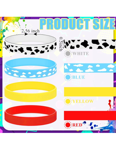 24 Pulseras de Silicona Landical Cuento de Dibujos Animados