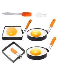 Moldes de Huevo Cuadrados y Redondos Wowitis - 4 Piezas 10 cm